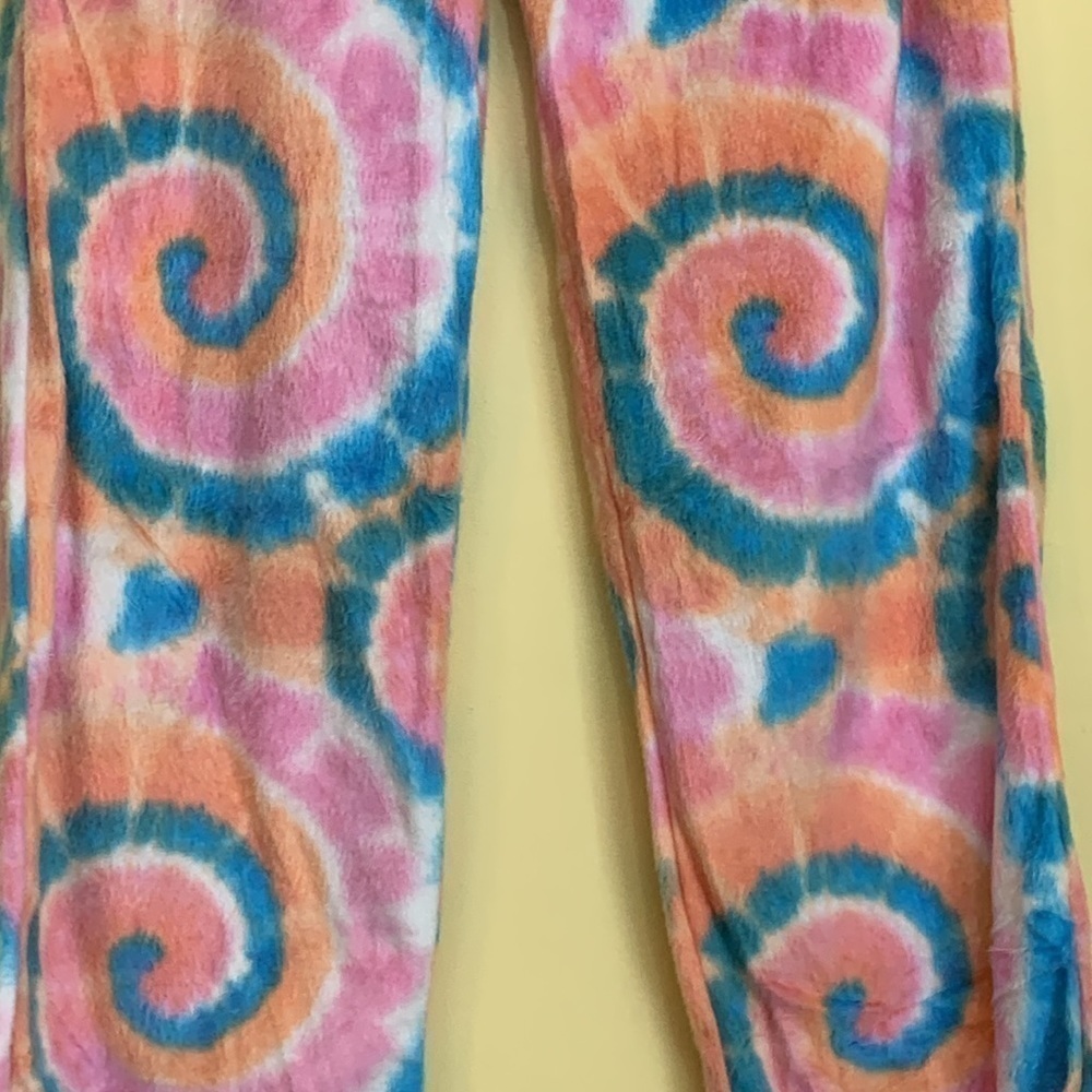 BlueStar Tie-dye Dreamsicle Comfy Drawstring Elastic Waist Loungewear Pants - Picture 6 of 13